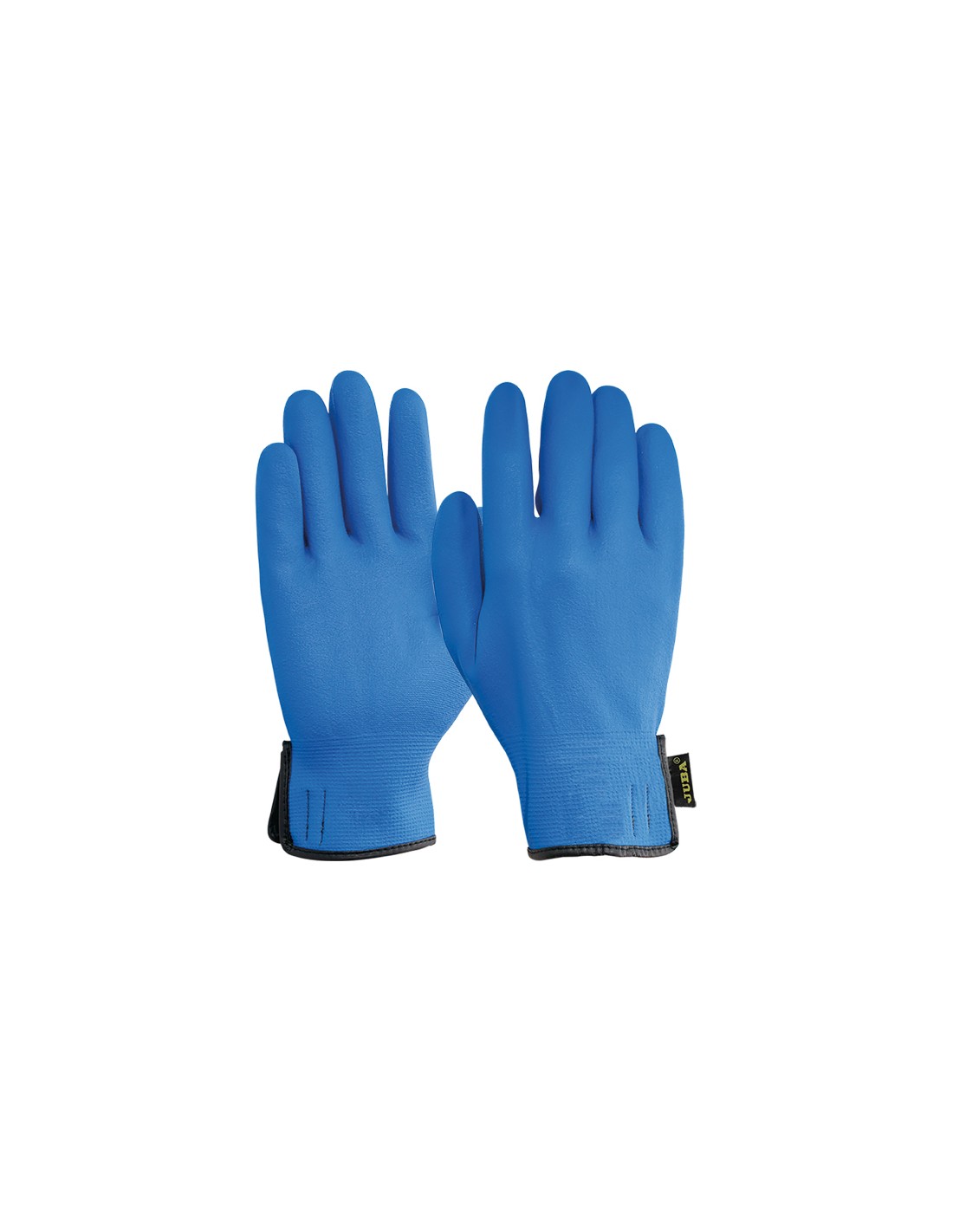 Gants de travail JUBA Polyester Nylon Nitrile Chaud Bleu